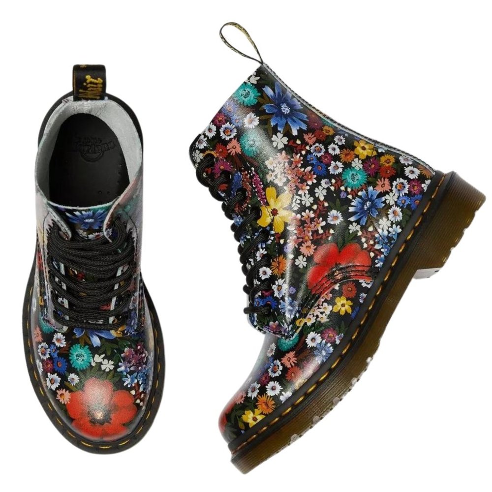 Dr. Martens 1460 Pascal Women's Floral Lace Up Boots - Wanderlust Backhand